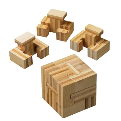 Produktbild von Slide Cube, Bambus, Puzzlespiel, für 1 Spieler, ab 8 Jahren