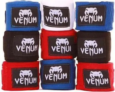 Produktbild von Venum EU- -0430-Red, Elastische Boxbandagen, 2,49 m (98"), Rot, Baumwolle