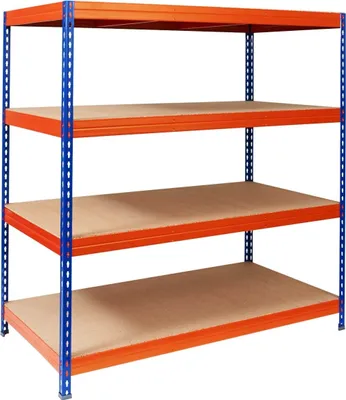 Zdjęcie produktu dla System regałów o dużej rozpiętości System regałów o dużej wytrzymałości Regał piwniczny GIANT SELECTION pomarańczowy 160x150x80 cm