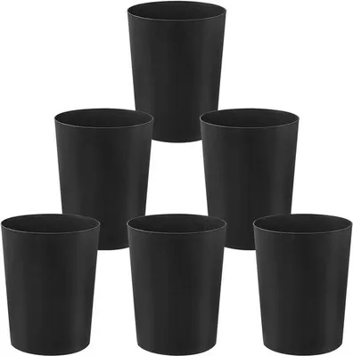 Productafbeelding van Afvalverzamelsysteem - Vuilnisbak voor huishoudelijk afval - 6 stuks - Zwart - 7,2 liter