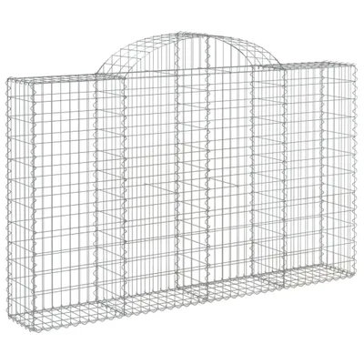 Obrázek produktu pro vidaXL Gabion s vysokým obloukem 200x30x120/140 cm Pozinkované železo