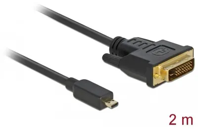 Image de Delock 83586 HDMI Kabel Delock HDMI micro D -> DVI(24+1) St/St 2.00m