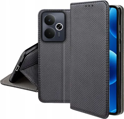 Immagine prodotto di Custodia MAGNET per Realme 14T 5G con chiusura nera + vetro 9H