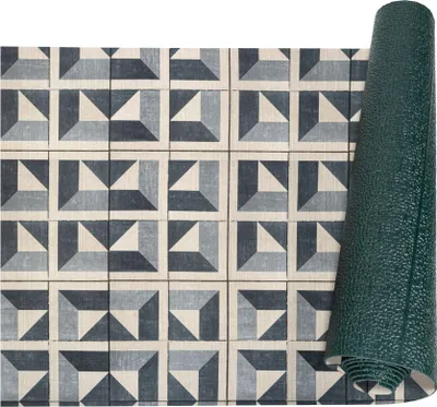 Produktbild von Küchenläufer  RANNA pflegeleicht Teppichläufer Bodenmatte Flurläufer Küchenteppich 52x240cm Abstrakt Grau Robust