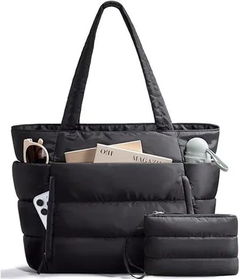 Produktbild von Leichtgewichtes Gewatteerte Schulrucksack - 15.6 Zoll Laptoprucksack - Mit Trinkbecherhalter - Für Lehrer, Schwestern, Schule, Reisen & Fitness - schwarz