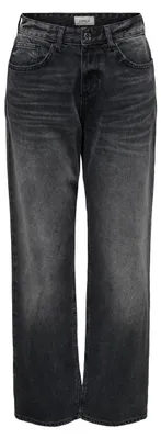 Productafbeelding van Jeans met knoopsluiting, zwarte, rechte model | Maat XS / 32L