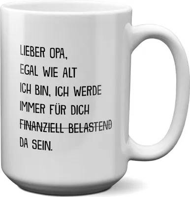 Produktbild von 22Feels XL Tasse Opa Geschenk Geburtstag Grossvater Herrentag Rentner Kaffeetasse Männer Weihnachten Haferl Grosseltern Geschenkidee Bürotasse