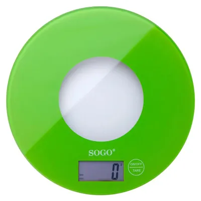 Productafbeelding van Sogo BAC-SS-3965-G, Elektrische keukenweegschaal, 5 kg, 1 g, Groen, Glas, Werkblad