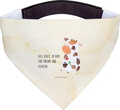 Produktbild von Mr. & Mrs. Panda Hunde Halstuch Kuh - Vintage - Geschenk, Hof, Tuch, Bandana für, Milch, Hund, Bauernhof, Spruch, Kühe, Motivtion