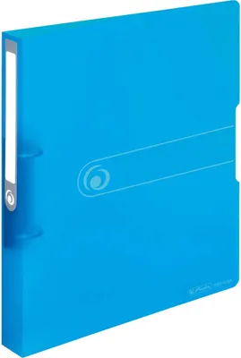 Produktbild von Herlitz Ringbuch 11205762 DIN A4 2Ringe 25mm transparent blau