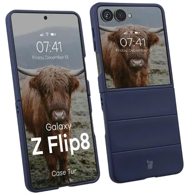 Produktbild von Robuste Handyhülle für Galaxy Z Flip8, Bizon Case Tur, Dunkelblau