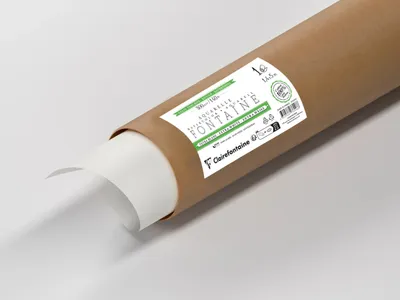 Produktbild von Clairefontaine Fontaine Extraweiß Torchon/rau, Rolle 1,4x5m 300g 976096C