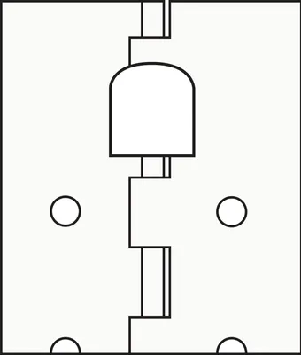 Produktbild von Schmale Stangenscharnier 900x32mm, Türband Möbelscharnier Regalhaken, Lochstanzung Stahl vernickelt, gerollt 15mm Teilung, langlebig und robust