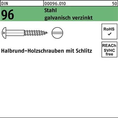 Produktbild von Reyher  96 Holzschrauben verz 2x12 (500 Stück)