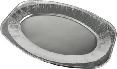 Produktbild von STARPAK Aluminium-Servierplatte oval 430 x 290 mm silber 10 Stück