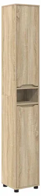 Obrázek produktu pro vidaXL Koupelnová skříňka Sonoma dub 30,5 x 30 x 195 cm Materiál na bázi dřeva