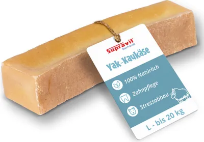 Produktbild von Supravit Yak Kaukäse für Hunde L | Käseknochen 100% Natürlich | Laktosearm