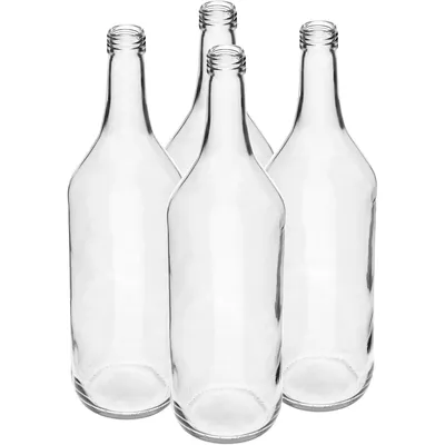Produktbild von 4 x 1L Glasflaschen Likörflaschen Essig-Öl Flaschen Schnapsflaschen Karaffe