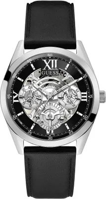 Produktbild von Guess GW0389G1 Herren-Armbanduhr, Edelstahl-Gehäuse, Leder-Armband
