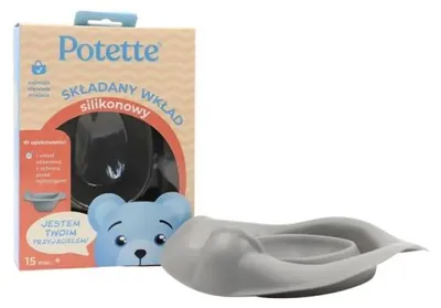 Obrázek produktu pro Potette silikonová vložka: Váš společník při učení se používat nočník, zajišťuje hygienu a pohodlí pro děti. Snadno se čistí a je přenosná, ideální pro cestování