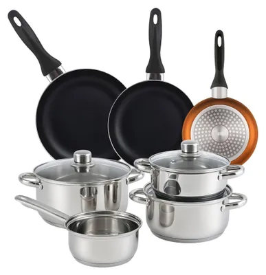 Image de Ensemble de cuisine en acier inoxydable, 12 pièces