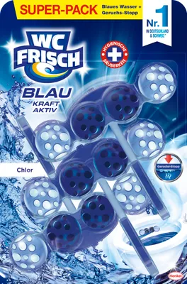 Zdjęcie produktu dla WC Frisch Kraft-Aktiv niebieski nabłyszczacz Chlo