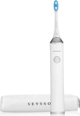 Zdjęcie produktu dla SEYSSO Oxygen, Dorosły, Soniczna szczoteczka do zębów, Codzienna pielęgnacja, Miękki, Wybielający, Biały, 96000 ruchów na minutę, Aluminium, Plastik