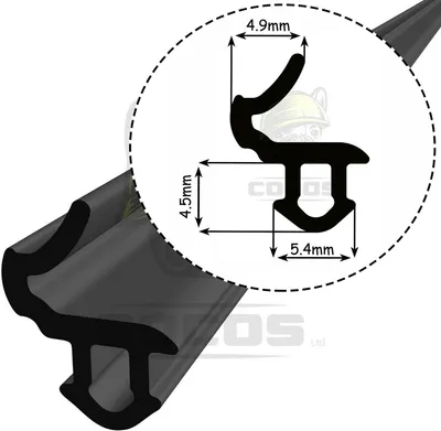 Immagine prodotto di Guarnizione per finestre Guarnizione in gomma Profilo di tenuta WS009 5m Nero per finestre e porte