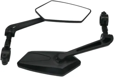 Produktbild von Fahrradspiegel, Rückspiegel – Fahrradzubehör, verstellbar – Für sicheres Radfahren – Großes Sichtfeld – 60 x 150 mm – Schwarz