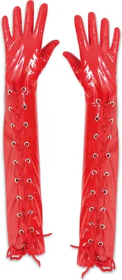 Produktbild von Lack-Handschuhe, sort. Farben, 50 cm lang