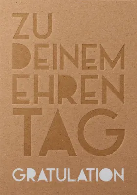 Produktbild von Prägegrußkarte "Zu deinem Ehrentag"