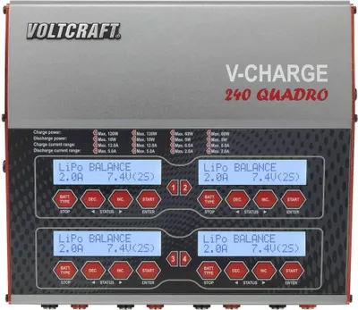 Immagine prodotto di Reely V-Charge 240 Quadro Modellbau-Multifunktionsladegerät 12 V, 230 V 12 A LiPo, LiIon, LiFePO, LiHV, NiCd, NiMH, Ble