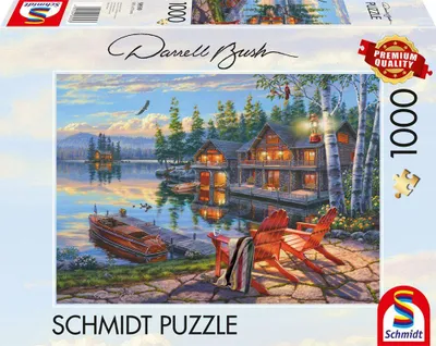 Produktbild von Schmidt Spiele Puzzle Sur les rives du lac Loon, New York, 1000 Teile, Ab 12 Jahren