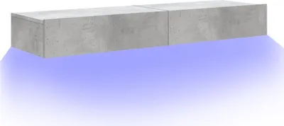 Obrázek produktu pro TV skříňky s LED světly 2 ks. Betonová šedá 60x35x15,5 cm