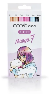 Immagine prodotto di COPIC Hobbymarker ciao 5+1 Set, Manga 7