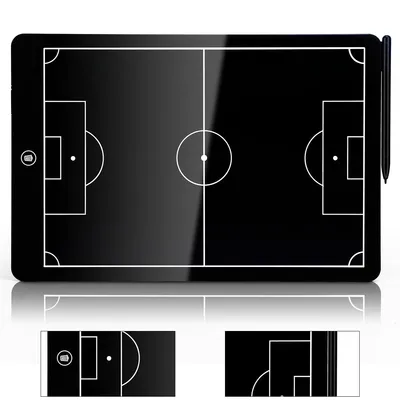 Produktbild von Fußball Taktiktafel 16", Elektronische Tafel mit ABS-Rahmen, wasserdicht & stoßfest, inkl. Stift, für Trainer & Spielstrategie