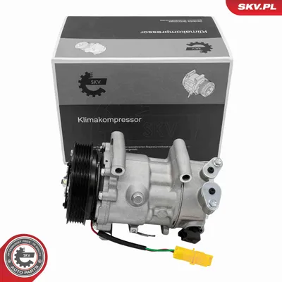 Produktbild von ESEN SKV 84SKV064 Klimaanlage Klimakompressor PAG 46 passend für PEUGEOT 2008 Kombi (CU) 207 (WA, WC) 207 CC (WD) 208 I Schrägheck (CA, CC) 308 SW I