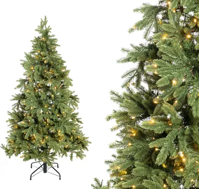 Produktbild von Evergreen künstlicher Weihnachtsbaum Roswell Kiefer grün 180 cm mit Lichterkette