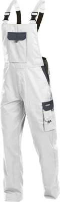 Produktbild von DASSY® Calais Zweifarbige Arbeitslatzhose WEIß/ZEMENTGRAU Gr.58 Länge: STANDARD