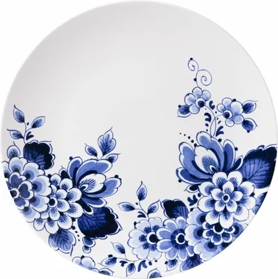 Image de Heinen Delfts Blauw - Assiette murale « Fleur »