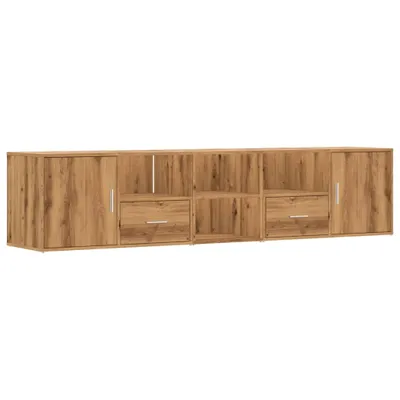 Image de Armoire d'angle chêne artisanal 200x40x45 cm bois d'ingénierie