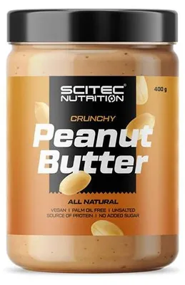 Image de Beurres Protéinés - Scitec Nutrition - Peanut butter Scitec Nutrition (400g) - Saveur Crunchy