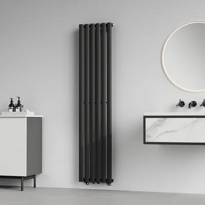 Obrázok produktu pre Rúrkový radiátor 'Nore' čierny 160x36cm Jednovrstvový 636W