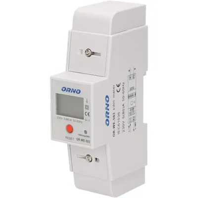 Produktbild von ORNO OR-WE-503, Elektronisch, Ausgangsleistung, Weiß, kWh, LCD, brak