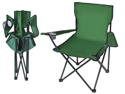 Produktbild von Campingstuhl  Angelstuhl Klappstuhl  Armlehne Getränkehalter 100kg Faltbar 8001