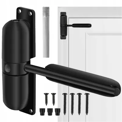 Produktbild von Tür-Selbstschliesser Mit Arm – Tür-Selbstschliesser, Schwarz, Für Bis Zu 60 Kg