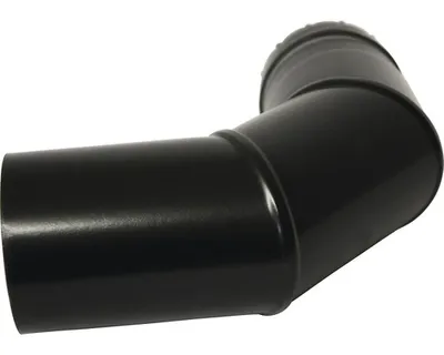 Produktbild von Pelletbogen 90° Ø80 mm ohne Tür schwarz matt