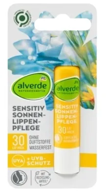 Obrázek produktu pro Alverde Sun, balzám na rty s ochranou SPF 30 pro citlivou pokožku, 4,8 g