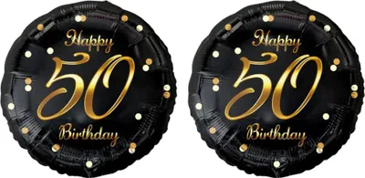 Obrázek produktu pro Balón foliový 50 let - Happy birthday - narozeniny - 45 cm - 2 ks