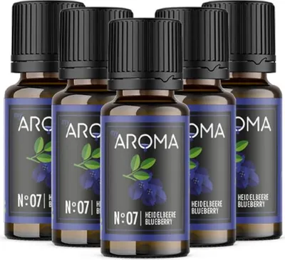 Produktbild von myAROMA Flavour Drops Heidelbeere 5x10ml – Zuckerfrei, Kalorienfrei, Vegan, Nr. 07